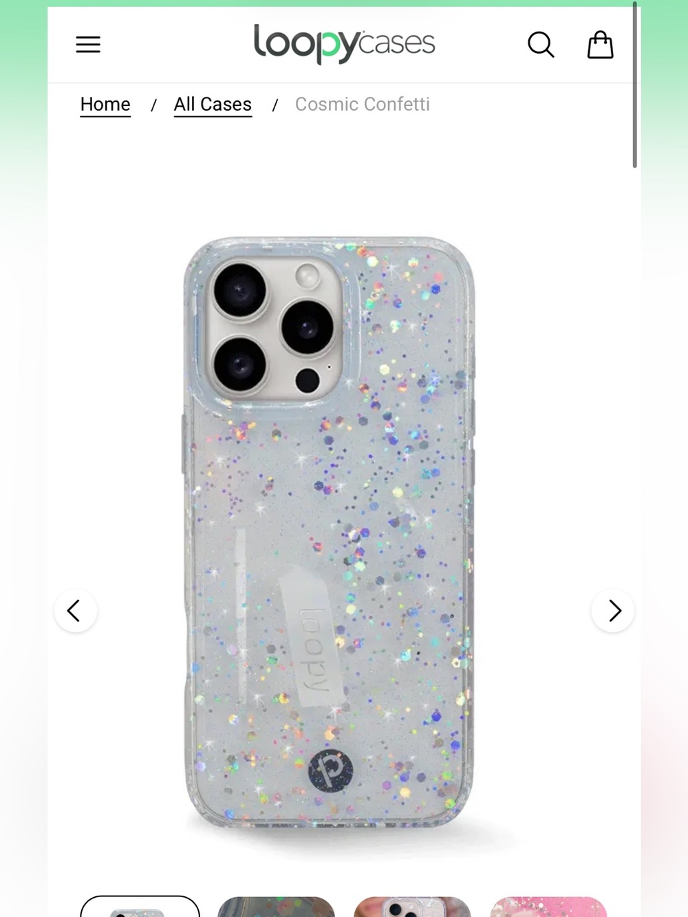 Loopy Case Excellent Condition iPhone 16 Pro Max Case in Cosmic Confetti